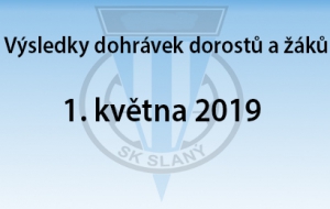 Výsledky dohrávek dorostů a žáků  1.5. 2019